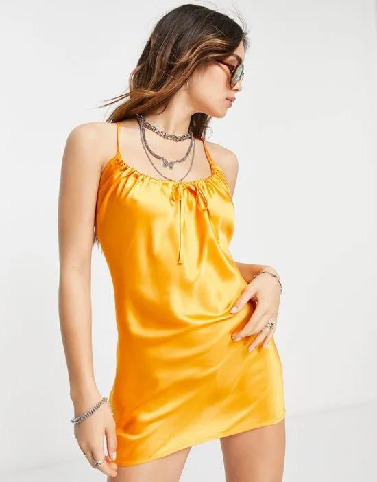 Inspired mini cami dress in orange
