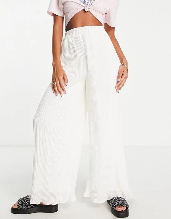 inspired pants in white