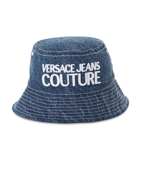 Institutional Logo Embroidered Denim Bucket Hat