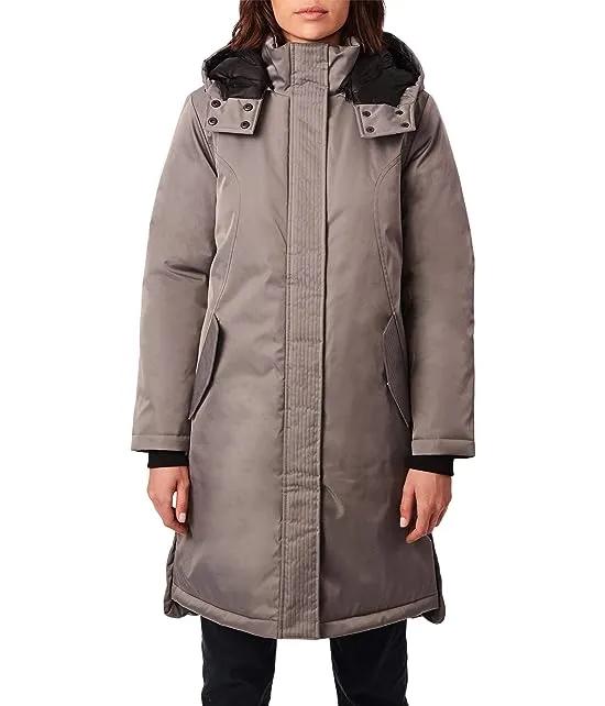 Insulated Raincoat with High-Low Hem