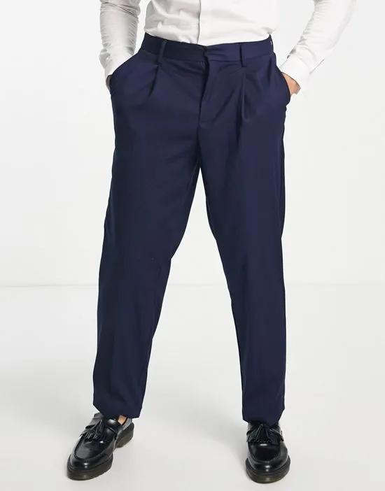 Intelligence loose fit pants in navy
