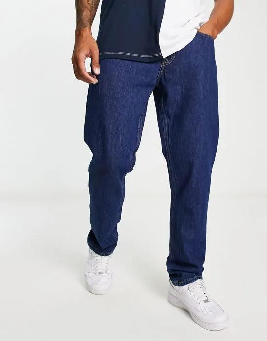 Intelligence Mike relaxed fit jeans in midwash blue