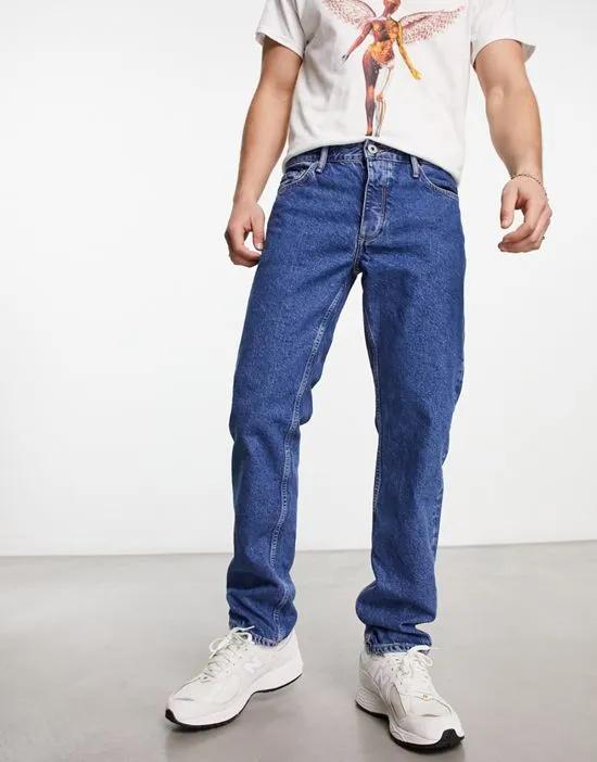 Intelligence Mike straight fit jeans in mid wash