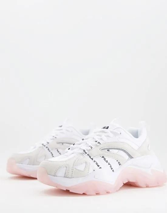 interation sneakers in off white and pink
