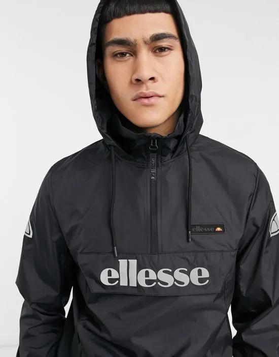 Ion overhead jacket with reflective logo in black