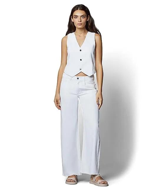 Isabel Wide Leg Mid-Rise Vintage 31" in White Raw