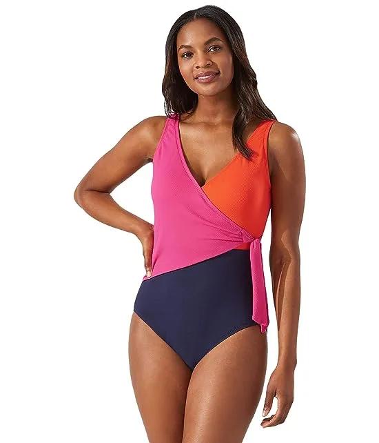 Tommy Bahama Island Cays Color-Block One-Piece
