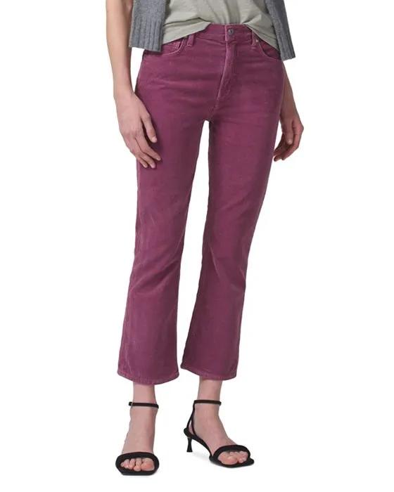 Isola High Rise Cropped Bootcut Flare Jeans in Posey