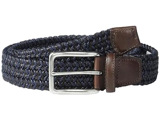 Italian Woven Cotton and Leather Elastic