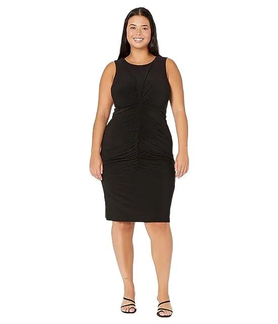 Ity Bodycon with Ruched Front Skirt