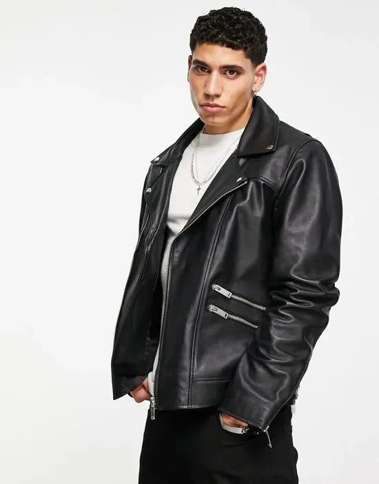 Ivar biker leather jacket
