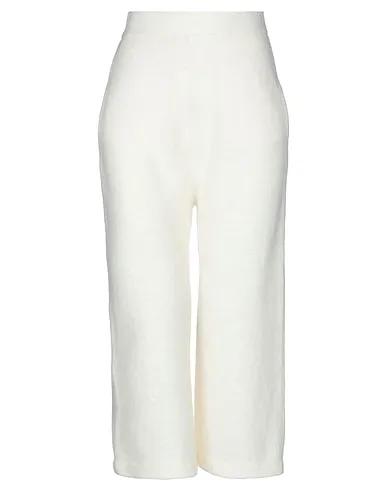 Ivory Bouclé Cropped pants & culottes