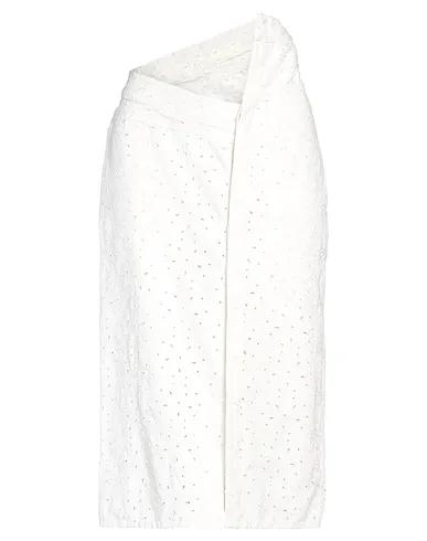 Ivory Canvas Midi skirt