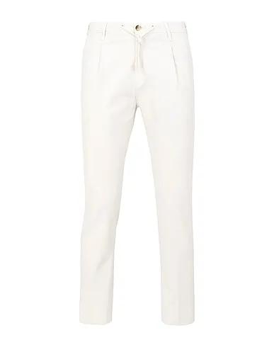 Ivory Casual pants COTTON PULL-ON PLEATED CARROT-LEG TROUSERS
