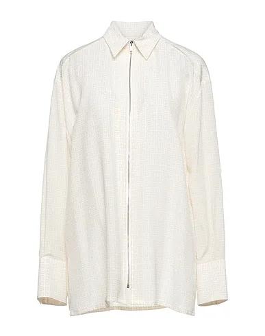 Ivory Chiffon Patterned shirts & blouses