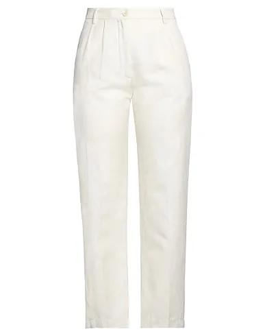 Ivory Cotton twill Casual pants