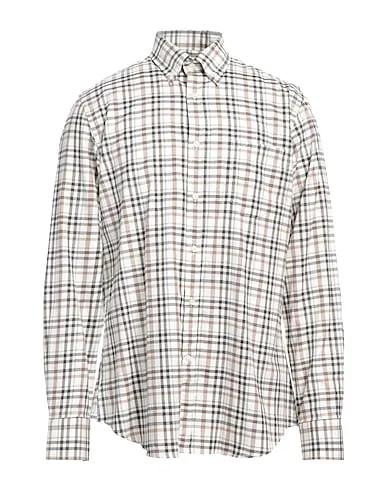 Ivory Cotton twill Checked shirt