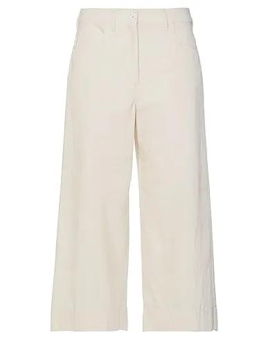 Ivory Cotton twill Cropped pants & culottes