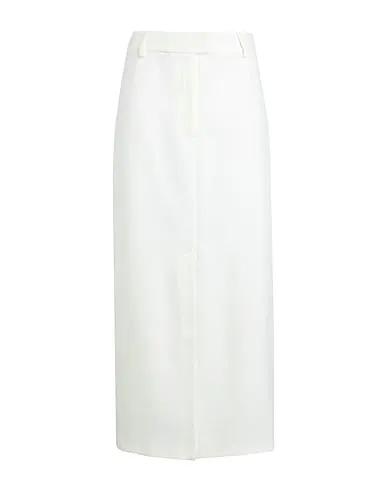 Ivory Cotton twill Maxi Skirts