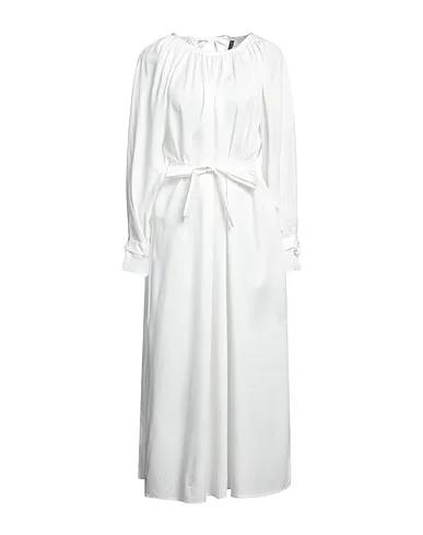 Ivory Cotton twill Midi dress