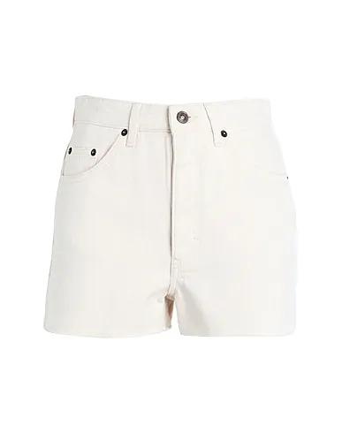 Ivory Denim shorts Topshop a-line recycled cotton blend short in ecru  - CREAM

