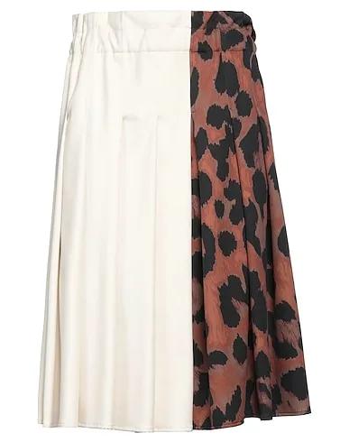 Ivory Gabardine Midi skirt