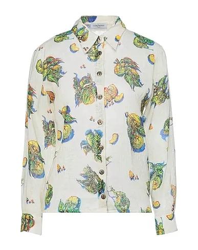 Ivory Gauze Floral shirts & blouses