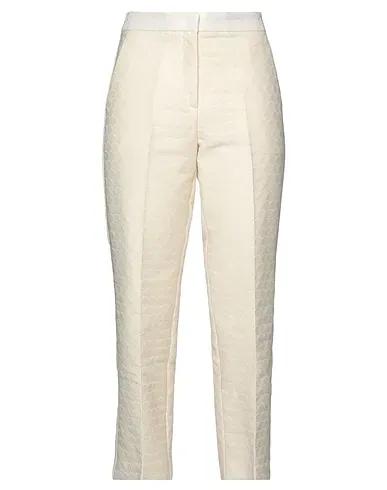 Ivory Jacquard Cropped pants & culottes