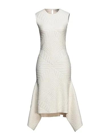 Ivory Jacquard Midi dress