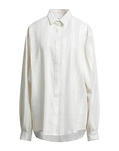 Ivory Jacquard Solid color shirts & blouses