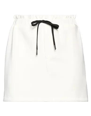 Ivory Jersey Mini skirt