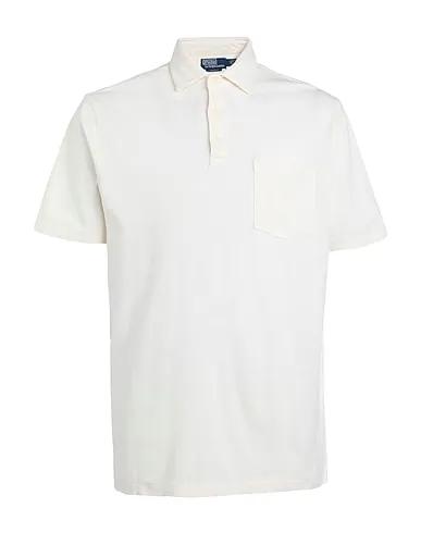 Ivory Jersey Polo shirt CLASSIC FIT COTTON-LINEN POLO SHIRT
