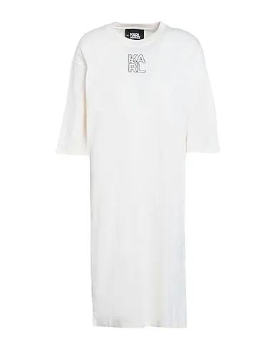 Ivory Jersey Short dress ATHLEISURE LONG T-SHIRT DRESS
