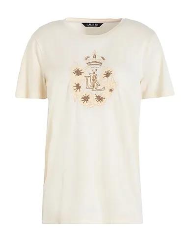 Ivory Jersey T-shirt BEADED-LOGO JERSEY TEE
