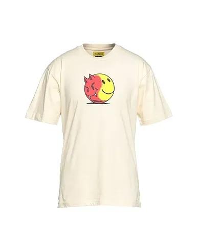 Ivory Jersey T-shirt SMILEY GOOD AND EVIL T-SHIRT