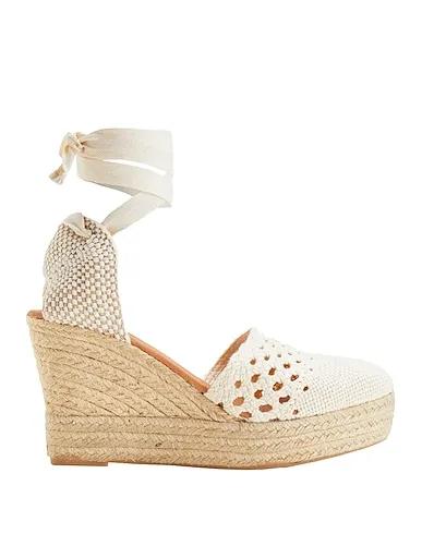 Ivory Knitted Espadrilles ORGANIC COTTON WEDGE ESPADRILLES
