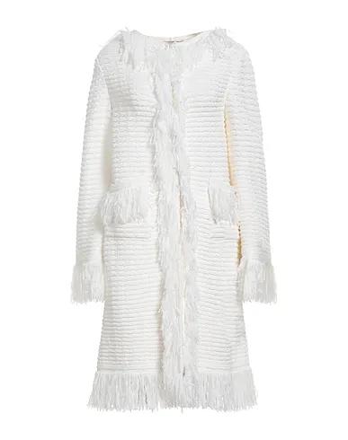 Ivory Knitted Full-length jacket