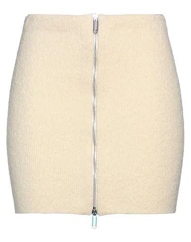 Ivory Knitted Mini skirt
