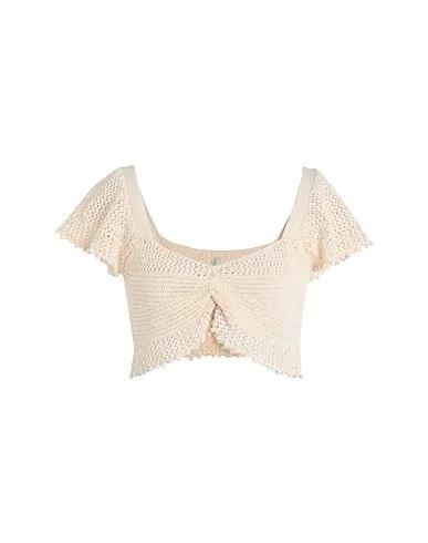 Ivory Knitted Oversize-T-Shirt