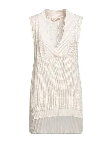 Ivory Knitted Sleeveless sweater