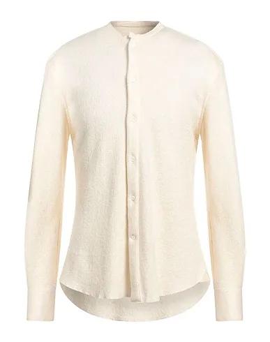 Ivory Knitted Solid color shirt