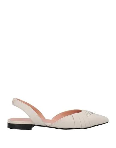 Ivory Leather Ballet flats