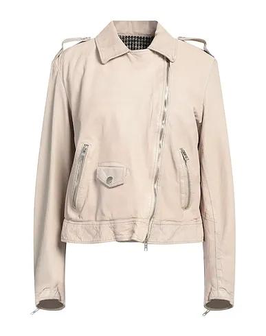 Ivory Leather Biker jacket