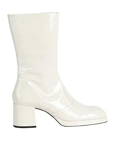 Ivory Leather Boots CASS BEIGE PATENT BOOTS
