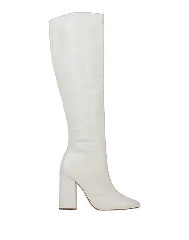 Ivory Leather Boots