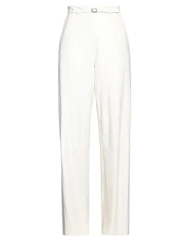 Ivory Leather Casual pants