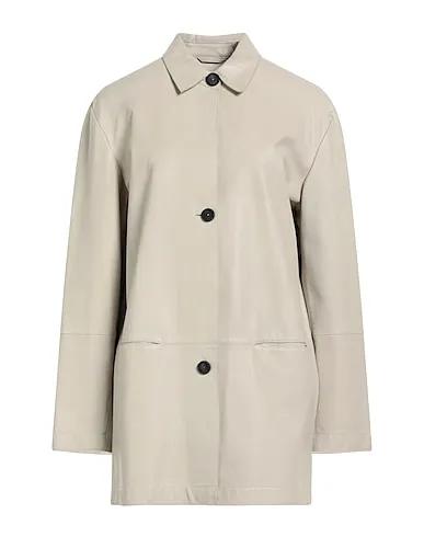 Ivory Leather Full-length jacket