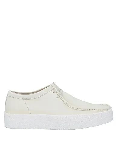 Ivory Leather Laced shoes Wallabee Cup
