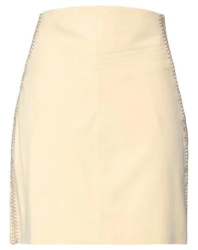 Ivory Leather Mini skirt