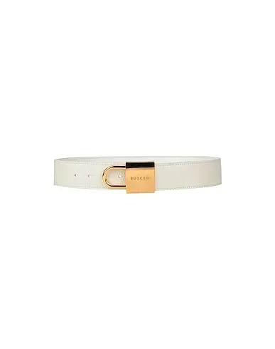 Ivory Leather Regular belt